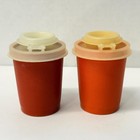 Vintage Tupperware Burnt Orange Salt And Pepper Shakers Set 1503-35 3 Inch  