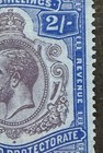 Nyasaland Sg 109ah 2 - Purple Blue Fine Mint Break In Scrolls At Right Variety
