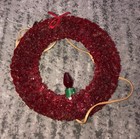 Vintage Christmas Wreath With Box Sterling Holiday Xmas Works 1950 Lights Candle