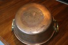 Vintage Hammered Copper Pot With Brass Handles