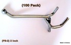  125 Pack  2 Inch Metal Peg Hooks 1 8 To 1 4  Pegboard Slatwall  Retail Garage