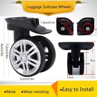 2-pack Replacement Luggage Wheels For Trolley Case - Durable  Mute  Easy To Inst