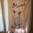 Vintage 1986 Bud Light Beer Spuds Mackenzie Beach Towel 35 X 58    Faded