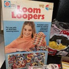 Vintage Potholder Weaving Loom Loopers Yarn Wood Hook Lot 1977 Box