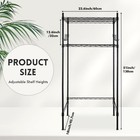 2 Tier Mini Fridge Shelf With Storage For Dorm Adjustable Height Wheels Metal