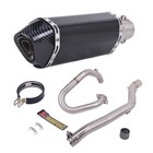 For Suzuki Drz400sm Drz400s e 2000-2024 Exhaust Header 360mm Muffler Full System