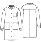 Dickies Men   Women Unisex Scrubs Lab Coat 43  Snap Front Gd360 Size Xs White