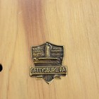 Gettysburg Wood Cover Mini Monument Info Card Book W  Lincoln Medallion Vintage