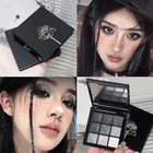 Okerker 9 Colors Glitter Eyeshadow 1 28 Ounce  pack Of 1    black Sliver 