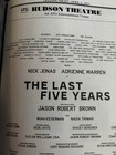 The Last Five Years Broadway Playbill Nick Jonas Adrienne Warren  free Us Ship 