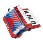 17 Key 8 Bass Piano Accordion Musical Instrument For Beginners Students  red 