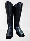 Civil War Cavalry Men   s Long Leather Boots     Black - Size 11 Mens
