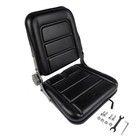 Universal Seat Adjustable Backrest Black Fit Forklift Garden Tractor Lawn Mower