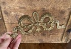 Two Vintage Brass Bow Ribbon Wall Decor Mid Century Cottagecore