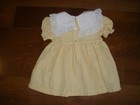 Vintage Infant Girls Yellow Dress Baby Tots 12 Mos  su56b 