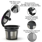 6 Pcs Reusable Refillable K-cup Mesh Coffee Filter Pods For Keurig 2 0 Universal