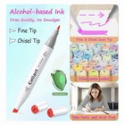 Caliart Alcohol Based Markers  121 Colors Dual Tip Art Marker Set  Permanent