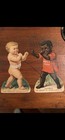 Rare Large Ridges Food Advertising Pair Boxing Babies Victorian Die-cuts a   