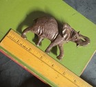 Vintage Wood Wooden Carved Elephant Figurine Small Texture Statue African