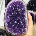 Extra Large Natural Amethyst Druze Geode Quartz Crystal Rock Stone Cluster Decor