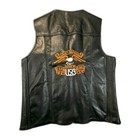 Vintage Harley Davidson Leather Vest Men s S Leather Works Eagle Usa Embroidered