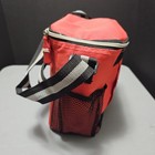 Vtg Coca-cola Red Nylon Insulated Lunch Bag Cooler Bag With Strap   Bottle Pulls