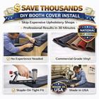 Replacement 48 Inch Black Vinyl Restaurant Booth Seat Covers - Diy - Staple On