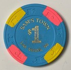 Sam   s Town Hotel  1 Hot Stamp Casino Chip Las Vegas Nevada