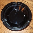 Ashtray Vintage Las Vegas Hilton Nevada Hotel Black Glass Advertising 