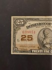 Vintage 1923 Dominion Of Canada 25 Cents Note - Canadian Shinplaster