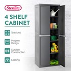 Sterilite Storage Cabinet  Garage  Pantry    Kitchen Organizer  4 Shelves  Gray