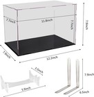 Clear Football Display Box Case With Steel Brackets Hanger Removable Inner Stand