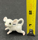 Vintage Miniature Bone China White Mouse Figurine Charming Unbranded Collectible
