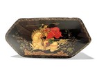 Vintage Russian Palekh Miniature Lacquer Box Signed Baldaev A a  1992   Bogatyr