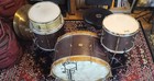 Ludwig Vintage 4pc Drum Set 1920   s - Mahogany Brass