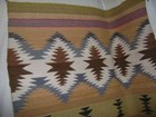 Vintage 1970s Navajo Wool Kilim Tapestry rug San Ildefonso Pueblo  3 x4 