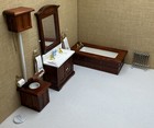 Dollhouse Vintage-style Bathroom Suite 1 12 Scale