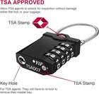 Tsa Approved Luggage Cable Lock Travel Bag Lock 4 Digit Resettable Combination I