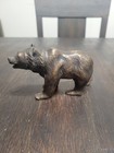 Vintage Srg Bronze Patina Cast Metal Grizzly Bear Figurine