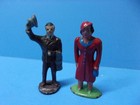 Vintage Barclay Manoil Lead Toy Figures Businessman   Woman Train Passenger Lot