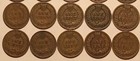Short Set 1900 - 1909 Indian Head Cent Penny  10 Coins  G   Vg  Free Shipping