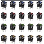 12x Led Lighted Rocker Switch 12v Illuminated On Off Toggle Switches 3 Pins