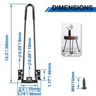 4pcs Foldable Hairpin Legs  12 6 Inch Folding Coffee Table Legs  Metal Black