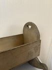 Antique Primitive Wooden Doll Cradle  Handmade Toy Rocking Cradle