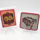 Lot Of 2 Rare Vintage Iron Sew On Patch Schlitz Beer   Coors Clydesdale Belgians