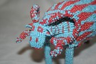 Vtg Zuni Jumbo Bighorn Sheep Fetish Ram Figure Native American Indian Beaded Usa