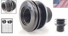 1 2-inch Double Threaded Bulkhead In Black - Essential For Aquarium Projects