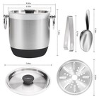 Cookstyle Double-wall Stainless Steel Insulated Ice Bucket With Large  White