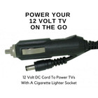 12 Volt Dc Cord To Power Tvs W  A Cigarette Lighter Socket - Universal Connector