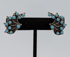 Zuni Cluster Post Earrings Sterling Silver Sleeping Beauty Turquoise  6g  Bovb